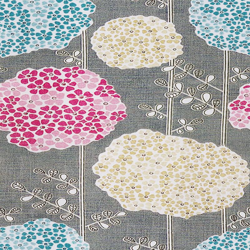 Cartoon Flowers Printed Window Drape Flat Hook Thermal Insulated Blackout Lining Curtain BQ66255