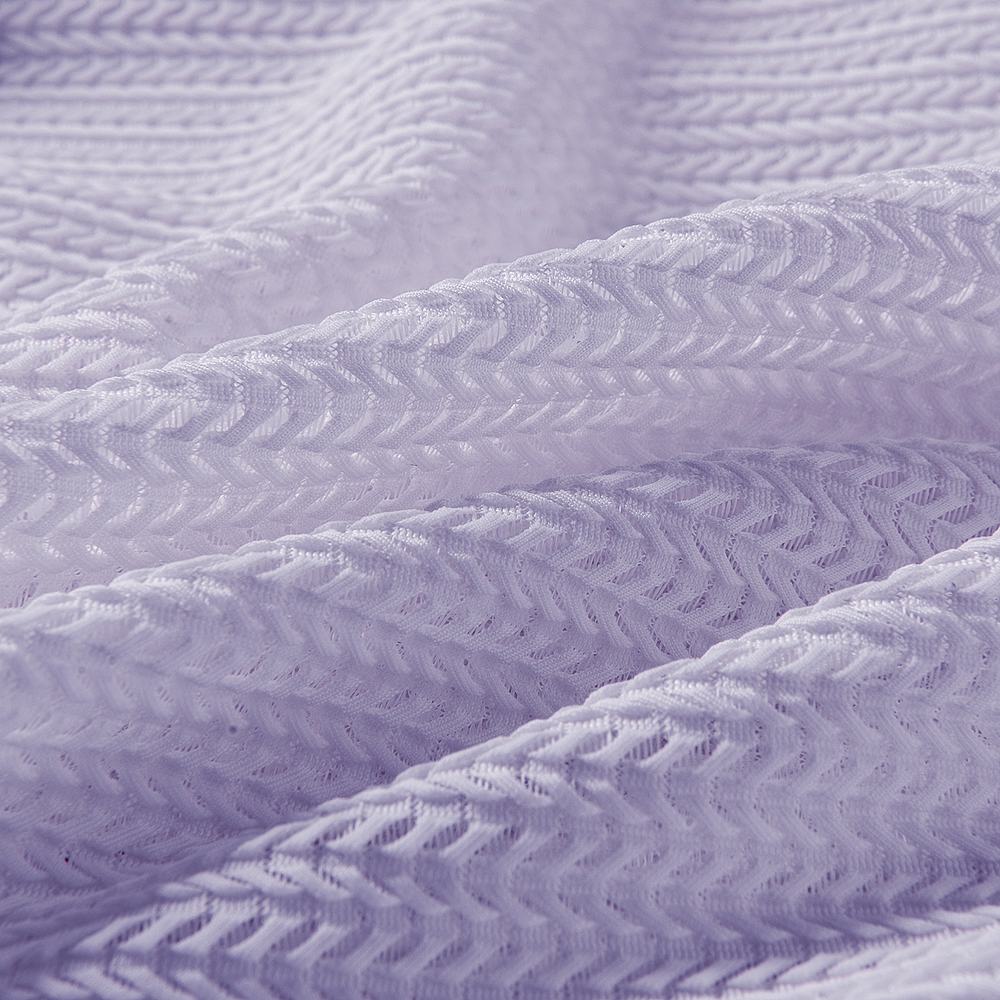 Hollow Mesh Herringbone Polyester Pinch Pleated Soft Sheer Curtain Drapery GENNY