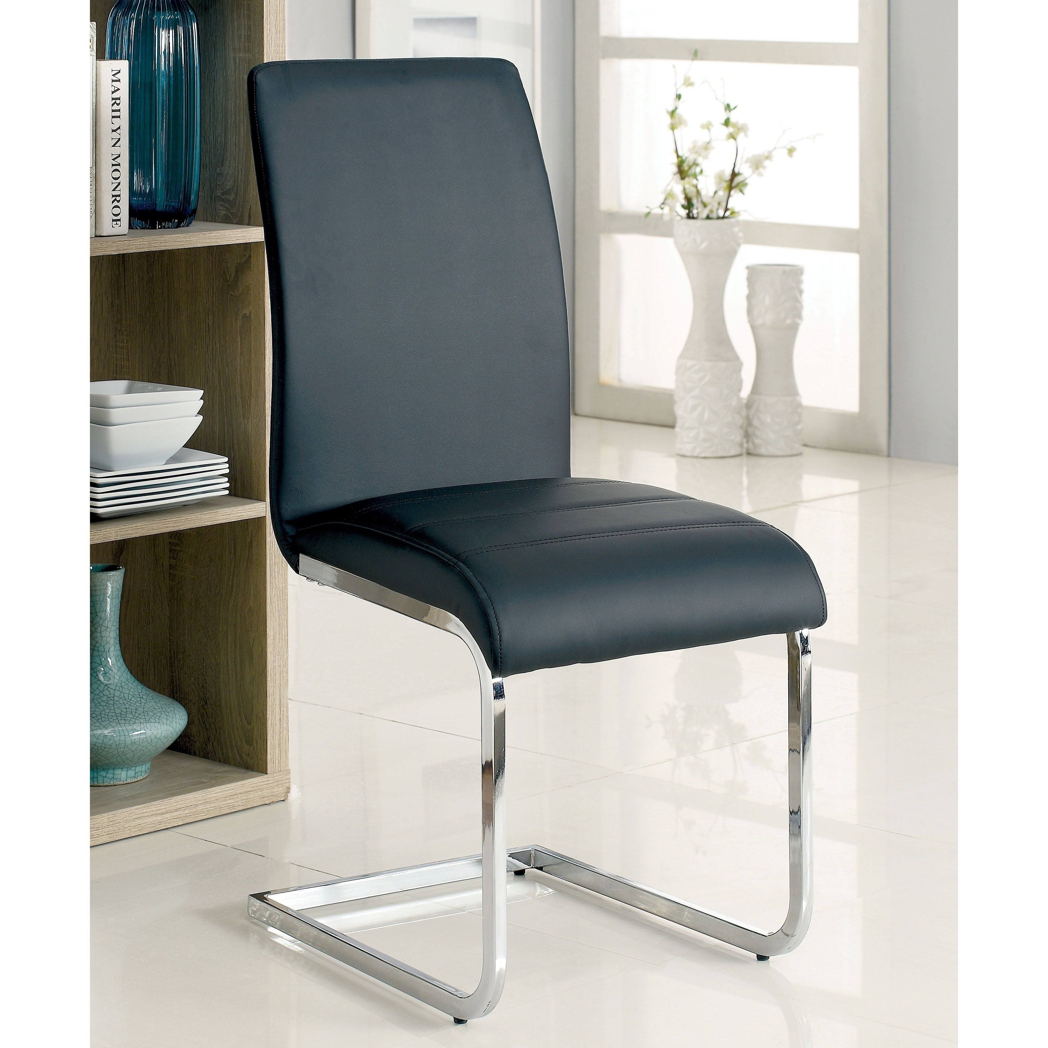 Furniture of America Vill Contemporary Side Chairs (Set of 2) Black