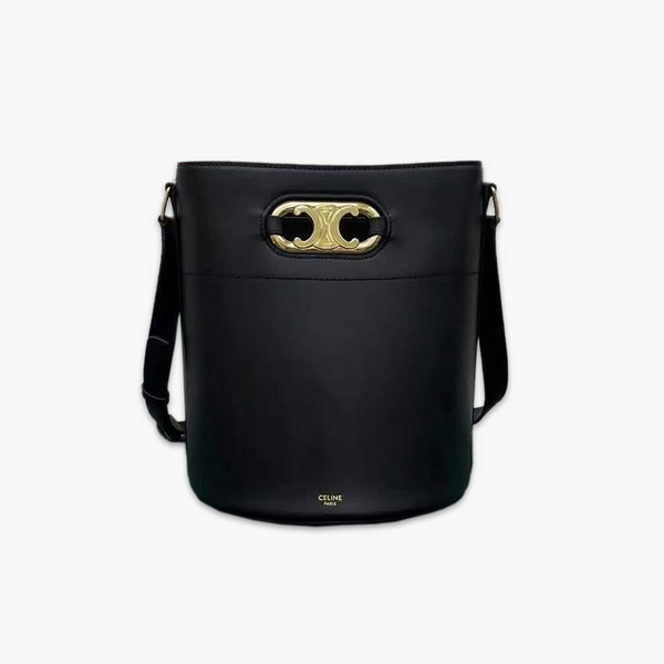 【原版皮】赛琳/Celine 小牛皮水桶，芭比Lisa代言款，黄褐棕牛皮搭配金色金属既高级又抢眼,款号：193043