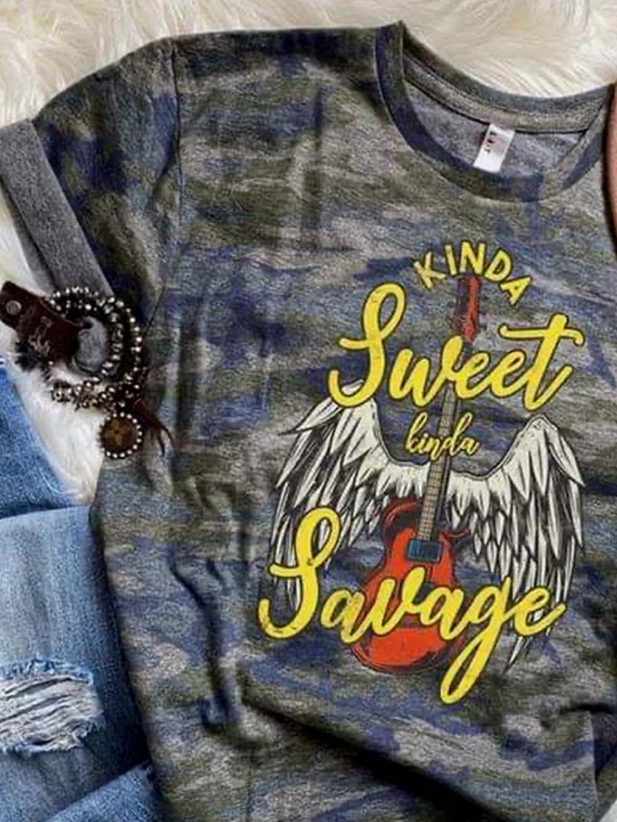 Shift Vintage Camo Printed Shirts & Tops