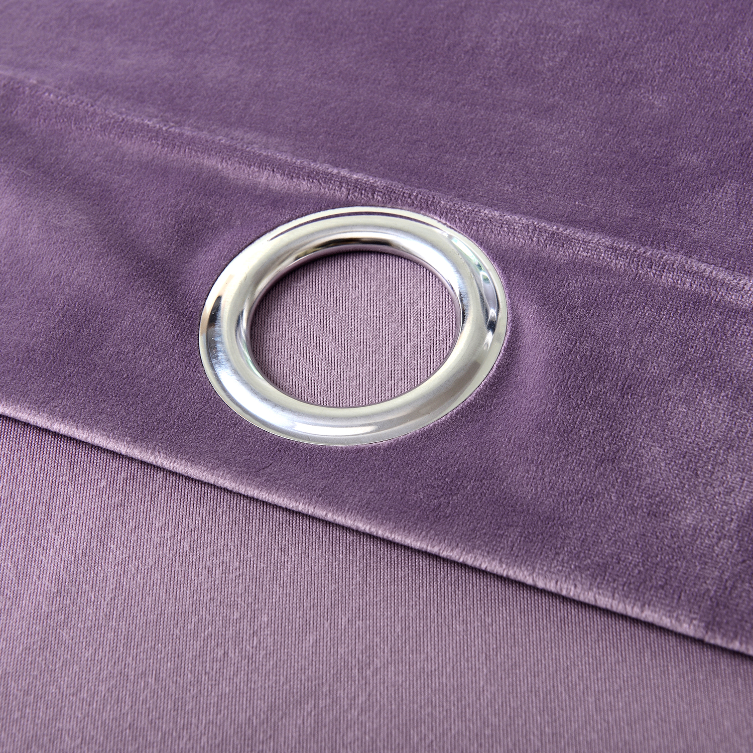 Nickel Grommet Velvet Curtain Drape Panel with Blackout Lined Birkin