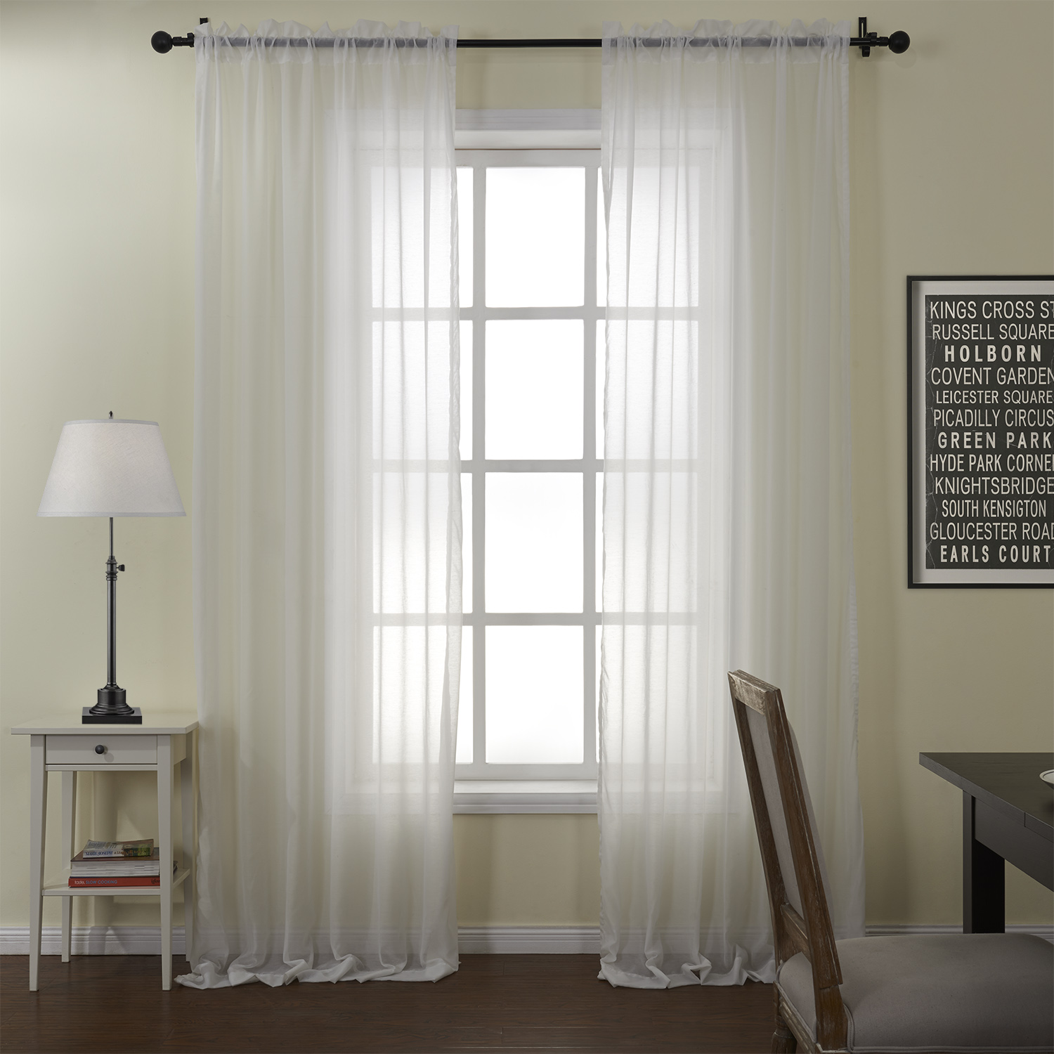 Jolly White Tulle Curtain Drapery