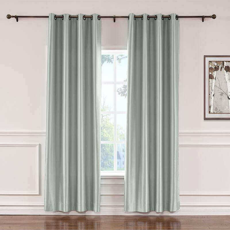 CUSTOM Lao Hang Zhou Light Grey Polyester Cotton Thermal Insulated Curtain