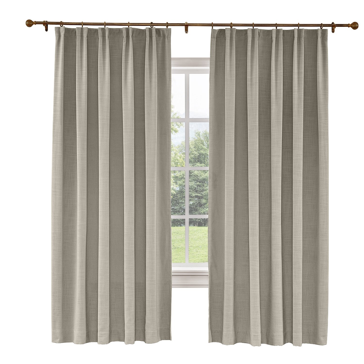 LIZ Polyester Linen Curtain Drapery Custom