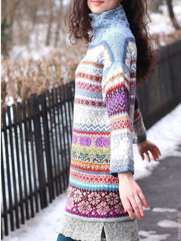 Turtleneck Cotton Long Sleeve Shift Dresses