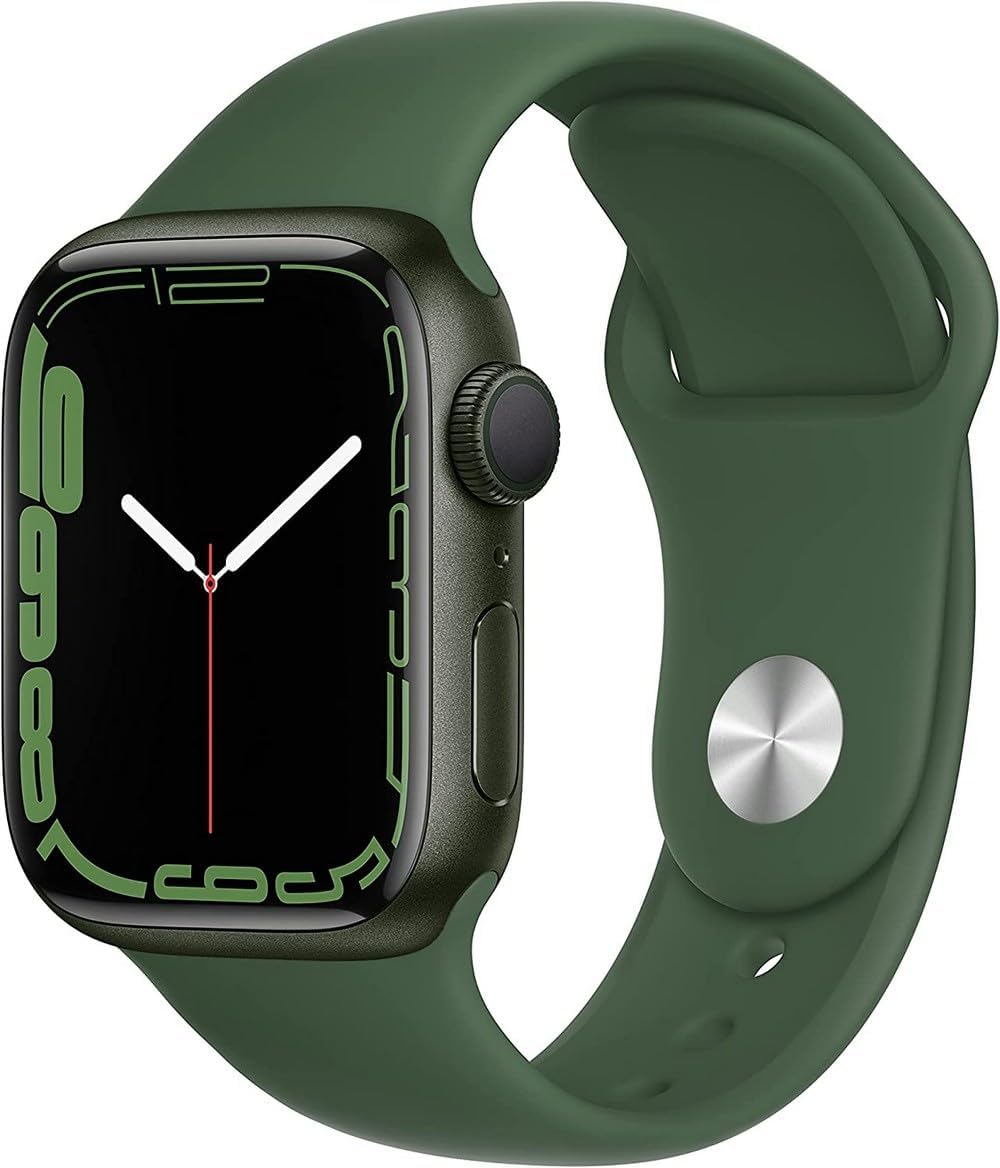 Apple Watch Series 7 (GPS, 41mm) Starlight Aluminum Case with Starlight Sport Band, Regular (Renewed)