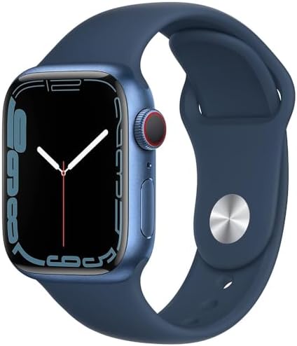 Apple Watch Series 7 (GPS, 41mm) Starlight Aluminum Case with Starlight Sport Band, Regular (Renewed)